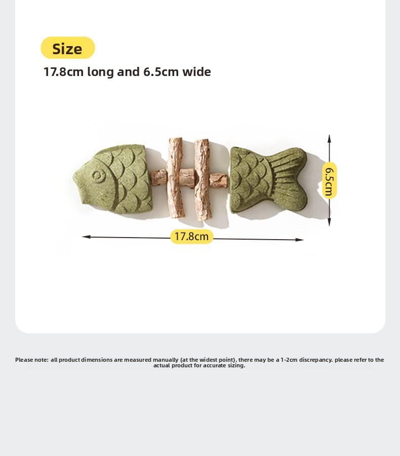 Silvervine & Catnip Fish Toy for Cats - Realistic Plush Kicker with Dental Cleaning Texture - Chewable & Huggable Pet Toy - Stress Relief & Active Play