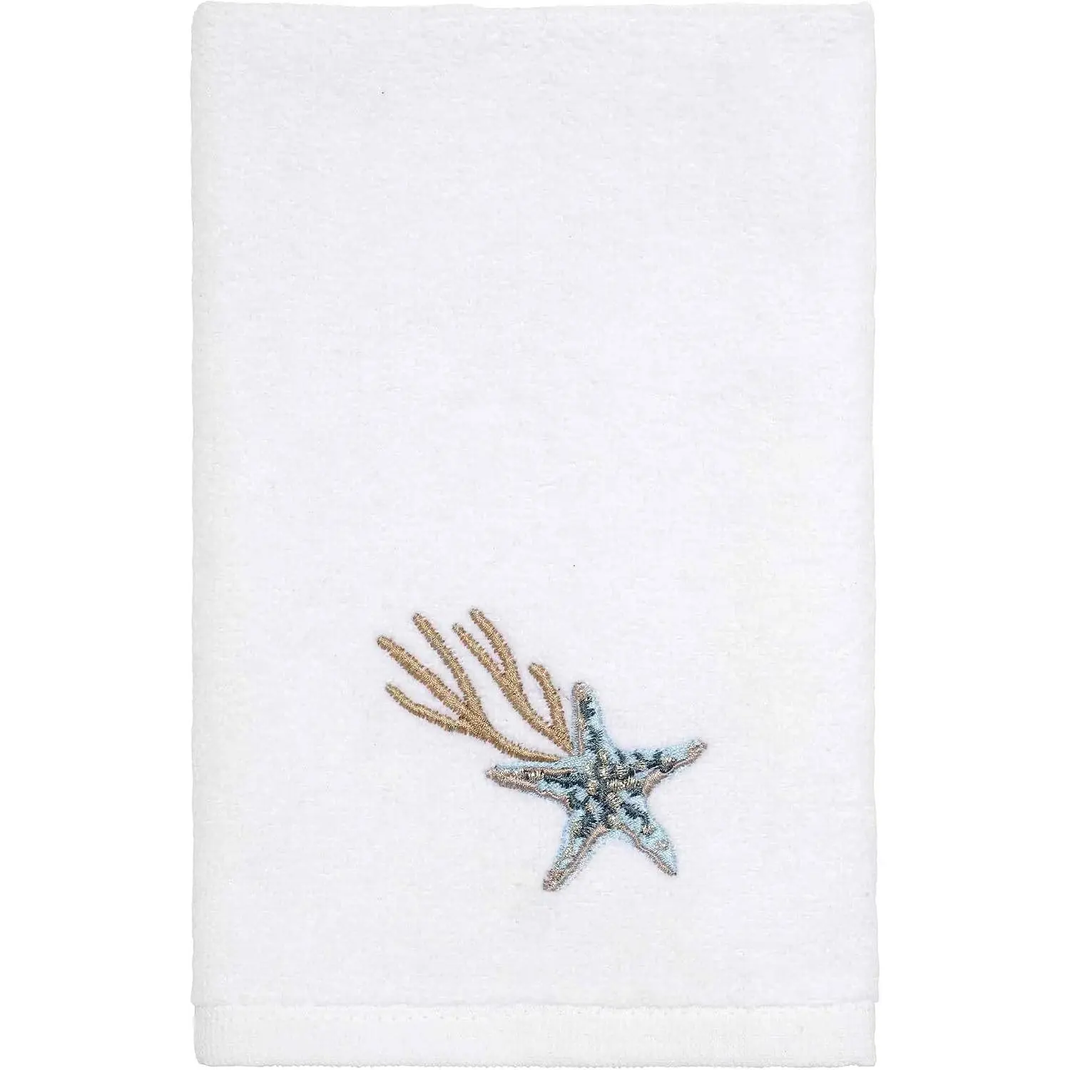 Avanti Linens - Fingertip Towel, Soft & Absorbent Cotton Towel (Stone Harbor Collection, Optic White)