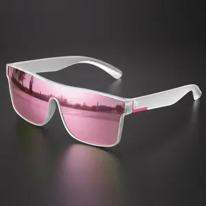 One-Piece Lens Colorful Sports Sunglasses, UV400 Anti-Glare Unisex Outdoor Eyewear for Cycling Hiking Travel Daily Wear