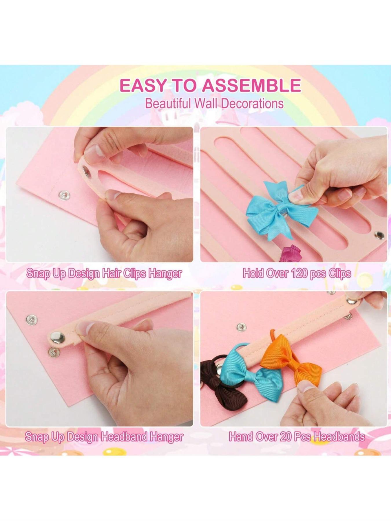 Bowknot Design Hair Clip Storage Rack, Cute Hair Accessories Display Rack, Wall Mounted Hair Clip Storage Rack for Baby Room Decor