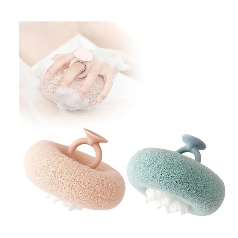 Super Soft Sunflower Suction Cup Bath Ball, 2026 Upgraded 2-in-1 Sunflower Bath Ball Exfoliating Bath Sponge Cleaning Brush, Sponge Mesh Pouf Shower Ball for Women, Men Shower