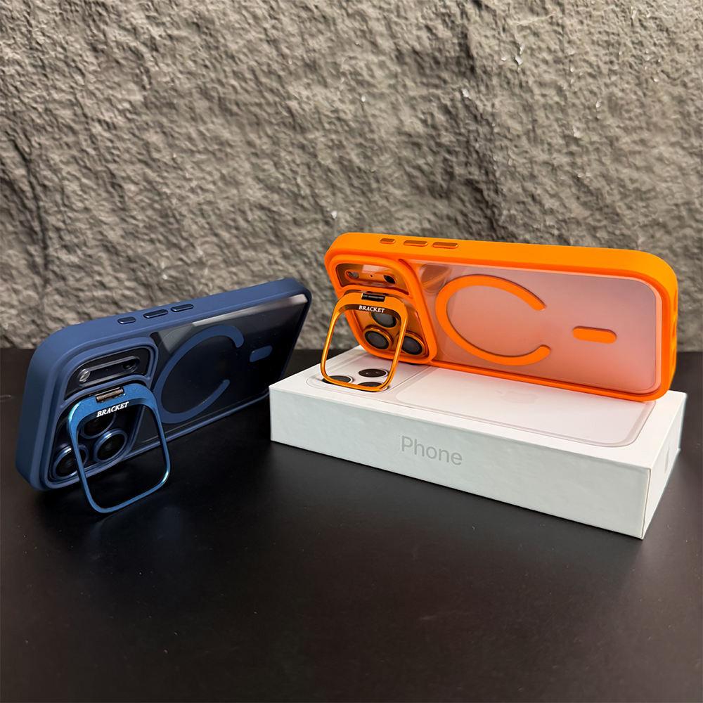 MagSafe Magnetic Kickstand Case for iPhone 17–12 Pro Max Air Plus, Full Protection, Wireless Charging Support & Built-in Lens Protective Film