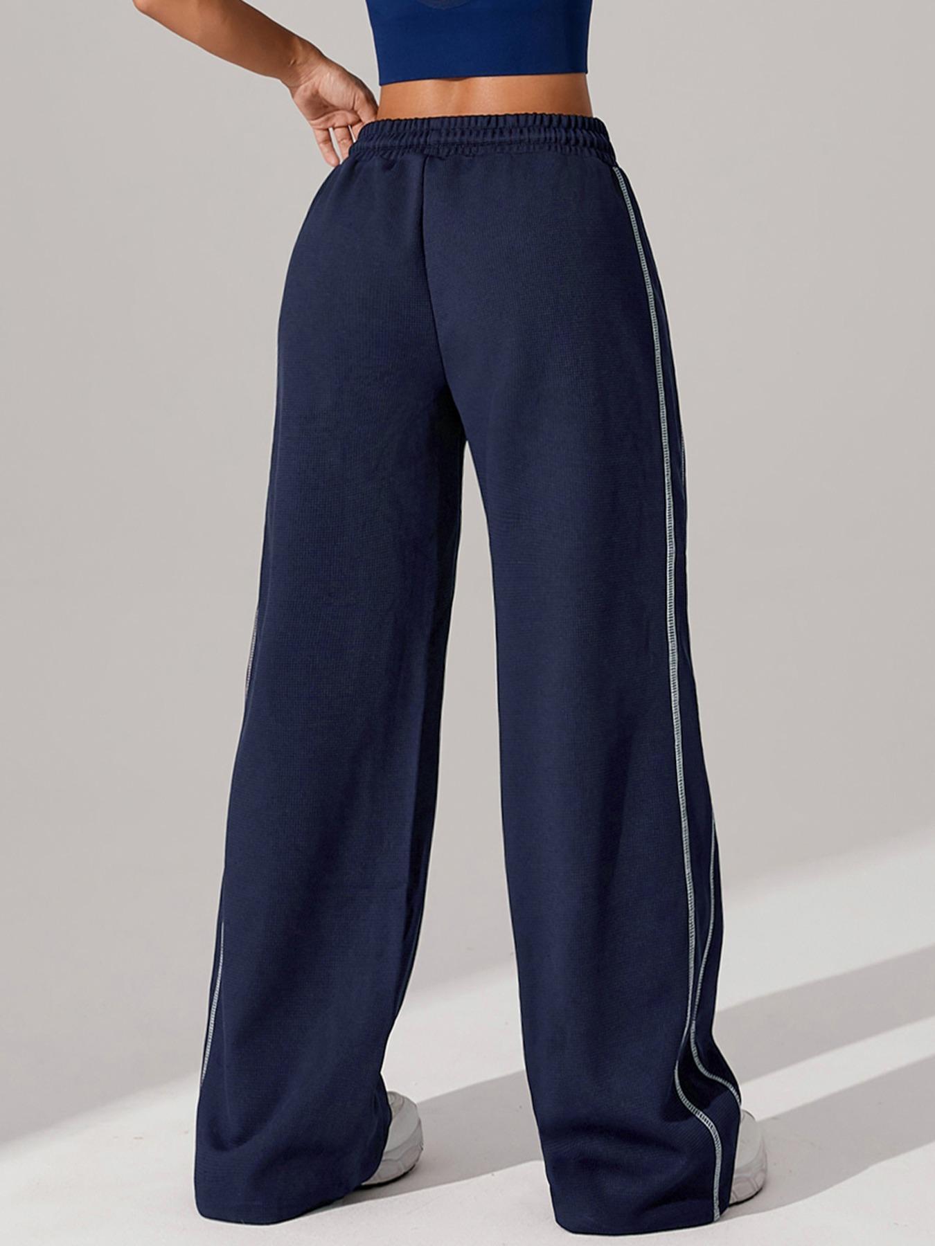 Women's Side Striped Sports Pants, Casual Comfy Breathable Trousers for Outdoor Running, Ladies Sportswear for All Seasons, Athleisure Pants