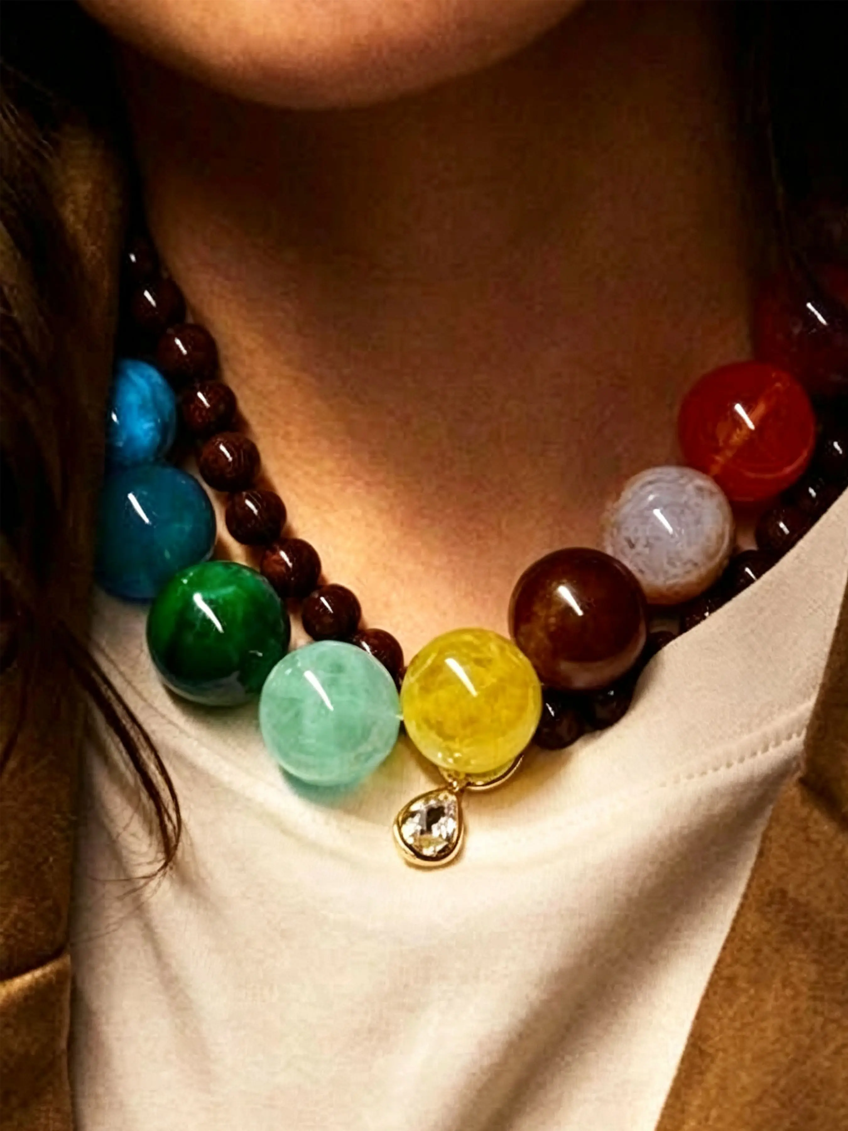 1pc Fashion Dopamine Summer Solo Acrylic Random Beads Random Color Colorful Beads, Suitable For Daily Wear Fashion Jewelry Party
