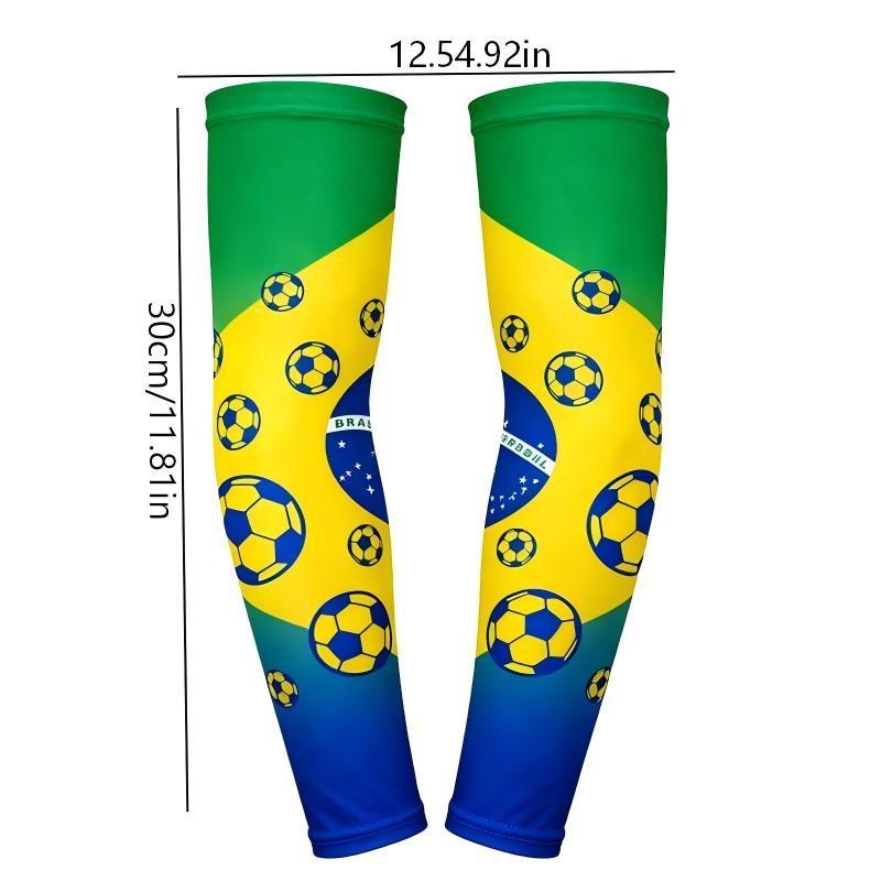 2026 World Cup Fan Arm Sleeves Sun Protection Breathable Stretch Team Spirit Wear Soccer Stadium Accessories For Usa Mexico Canada Supporters