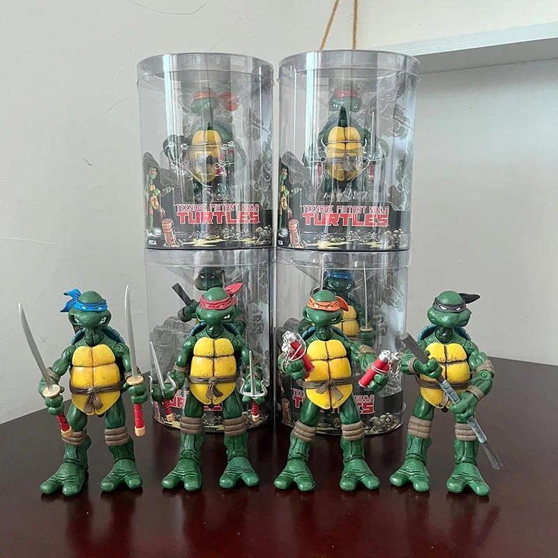 4pcs Teenage Mutant Ninja Turtle Action Figure NECA Raph Leonardo Donatello Mikey Figuras Comic TMNT Collection Model Toys Gift popular