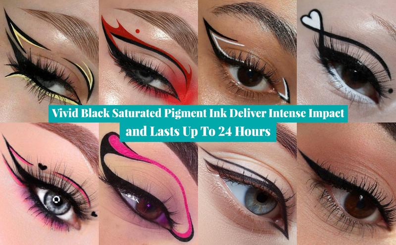 UCANBE 3pcs Black Liquid Eyeliner Kit - Different Sleek Brush Tips for Precision: Micro Fine, Slim Angled, and Thick Marker. Waterproof, Long-Lasting (24H), Quick Dry, Smudge-Resistant, Perfect for Daily & Bold Looks, Festivals, Parties, and Gifts