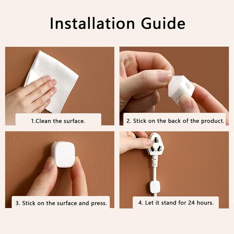 Magnetic Cable Organizer Set Adjustable Adhesive Clips for Tidy Cable Management Under Desk, in Car, at Home or Office (Mixed Colors)