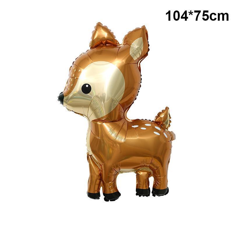 Safari Animals Happy Birthday Banner Pennant Foil Animal Balloons for Kids Jungle Safari Zoo Theme Party Decoration Supplies Toy