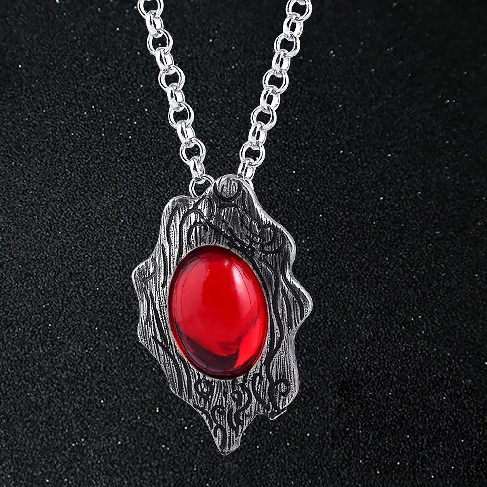 Devil Maycry Pendant Necklace Devil Hunter Dante Perfect Amulet Red Crystal Necklaces for Women Men Choker Jewelry