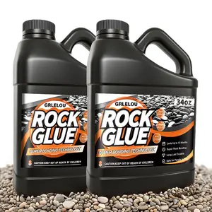 Mulch Glue for Landscaping 68 oz Fast-Drying & Weather-Resistant Clear Rock Glue Non-Toxic Landscape Glue Spray for Rocks Mulch Pea Gravel & Pebbles (34 oz ×2)