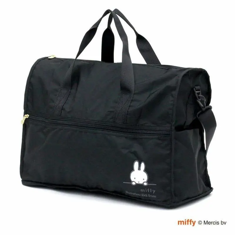 Kawaii Miffy Rabbit Travel Bag Cute Cartoon Student Portable Clothes Folding Large-capacity Storage Bag Hand Luggage Bag