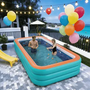 Inflatable Pool Perfect for Summer Family Fun Pet Bathing Outdoor Water Parties Made Durable PVC Materials Suitable All Four Seasons