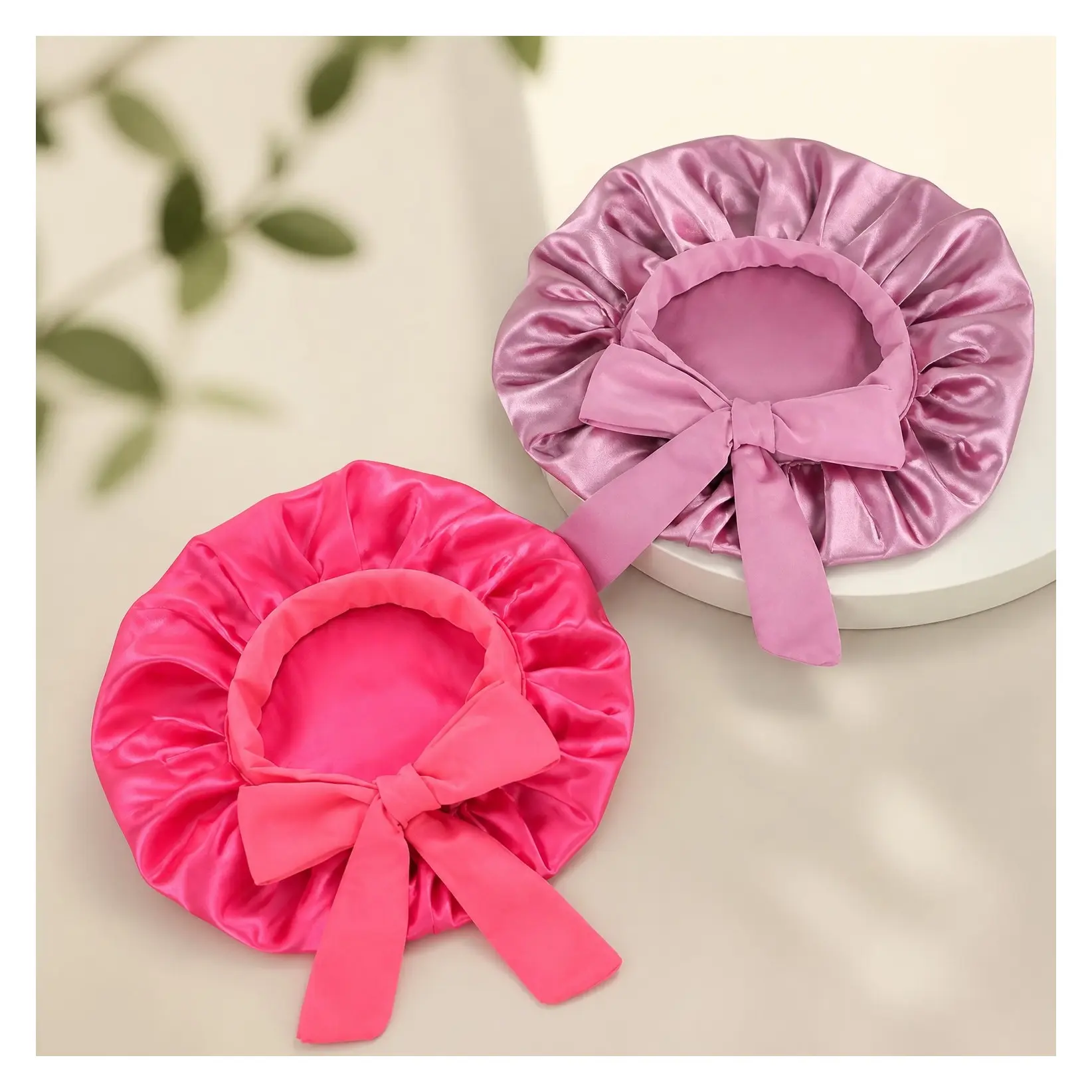 2 Pcs Soft Satin Bonnet for Kids Toddlers Babies - Overnight Protection Sleep Cap, Reduces Frizz, Maintains Moisture for Curly Natural Hair, Newborn Boys GirlsGift