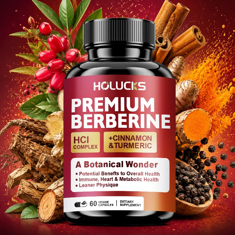 Premium Berberine Pills, Digestion Wellness & Banlanced Diet, Vascular & Circulatory Health, Sugar & Insulin Balance|Plus with Ceylon Cinnamon, Turmeric & Black Pepper, Berberine Supplement | Supports Health Metabolic Immune, 60 Capsules, Easy to absorb