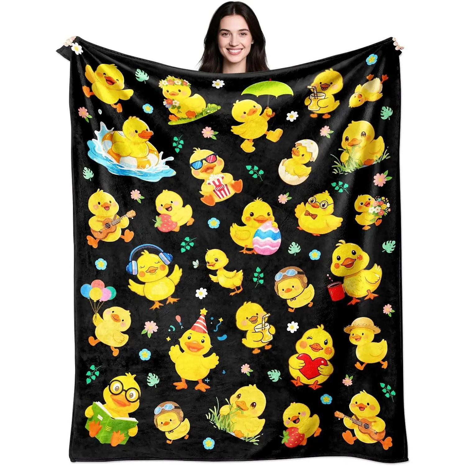 Duck Blanket Gifts Ultra Soft Flannel Ducks Throw Blanket Cartoon Duck Blanket Merch Gifts 50"x40"
