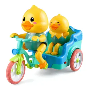 Light Up Musical Duck Tricycle Toy – Riding Duck Toy Vehicle with Music & Flashing Lights for Toddlers & Kids | Interactive Ride On Animal Toy Gift for Boys & Girls