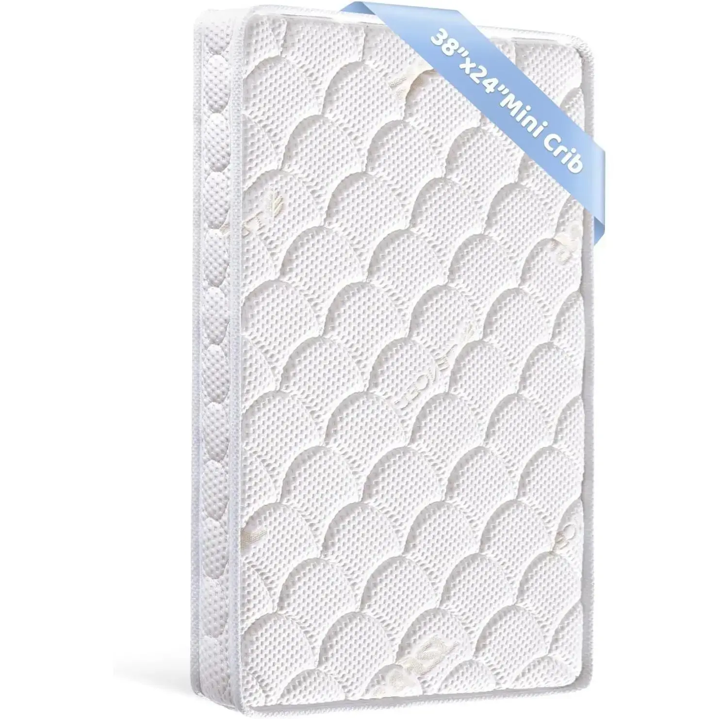 Mini Crib Mattress - 38x24x4 Inch- Dual Sided with Firm Support and Comfort Foam- Breathable, Quiet and Odorless, Fits Most Mini Cribs (Does Not Fit Playard or Standard Crib)