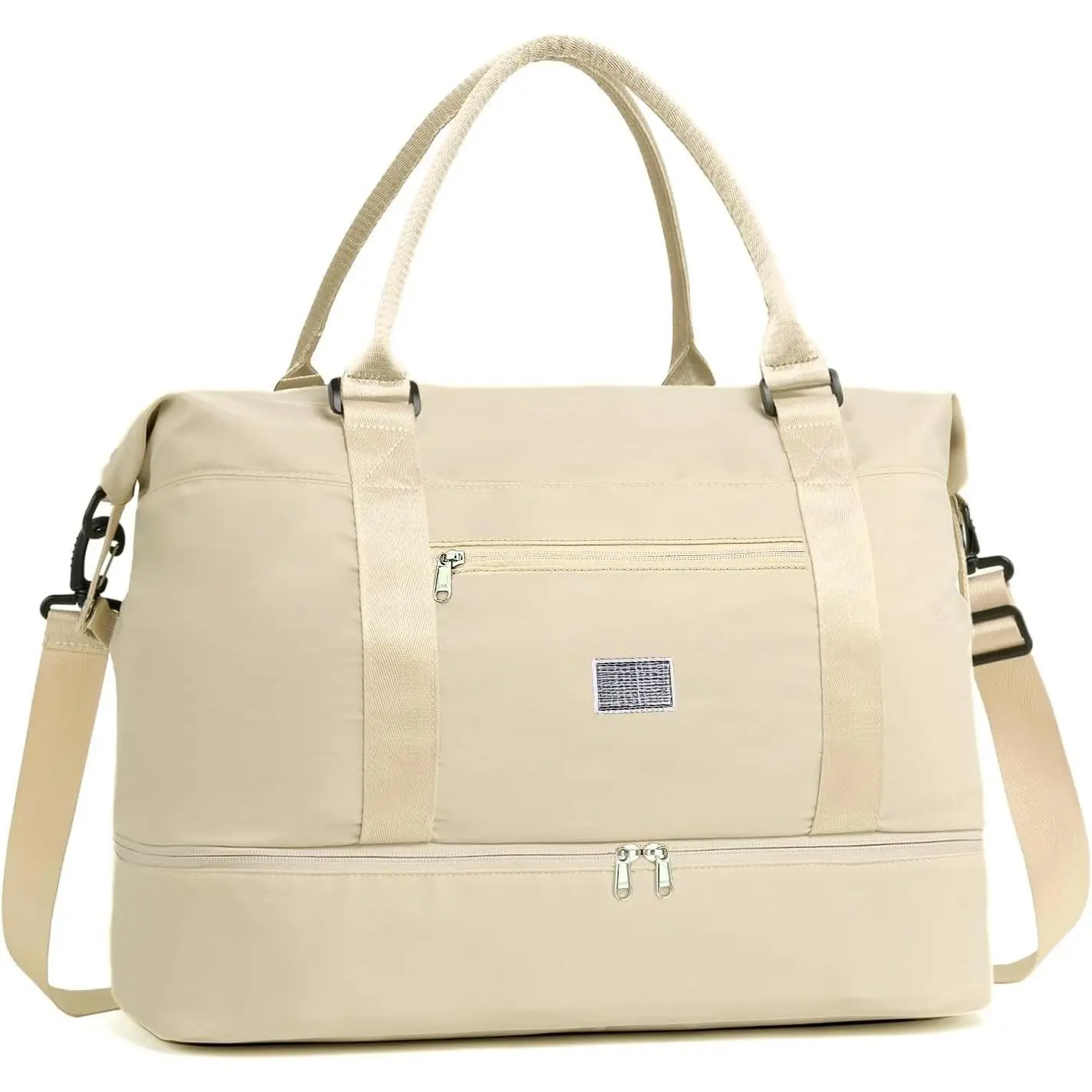 Travel Duffle Bag for Women Personal Item Travel Bag with Shoes Compartment, Weekender Overnight Bag Carry  Duffle Bag Tote Gym Bag for Travel, , , Dance, Beige