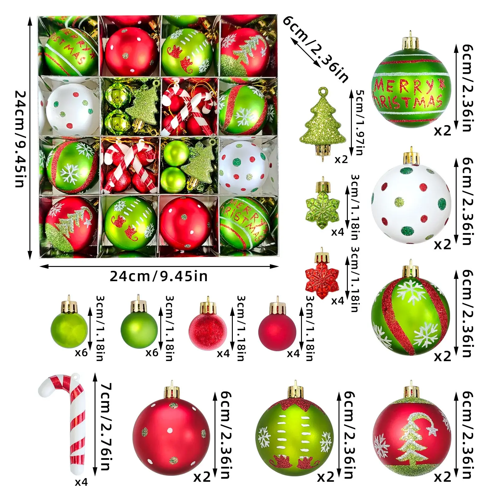 Christmas Tree Decorations, Grinch Elf Goblin Theme, Hand-Painted Christmas Balls, Festive Holiday Ornaments, Perfect for Christmas Trees