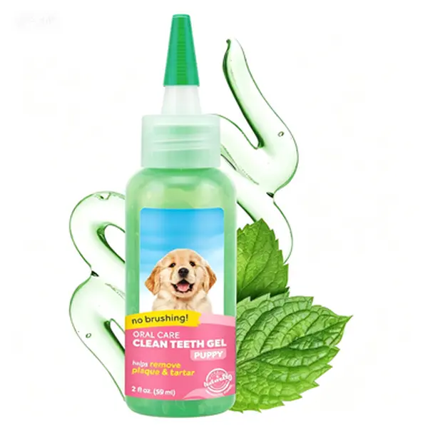 Pet Dental Gel for Canine Oral Care, Plaque & Tartar Remover, Easy Breath Freshening Toothpaste, No Brushing Required, Natural Dog Teeth Cleaning Solution