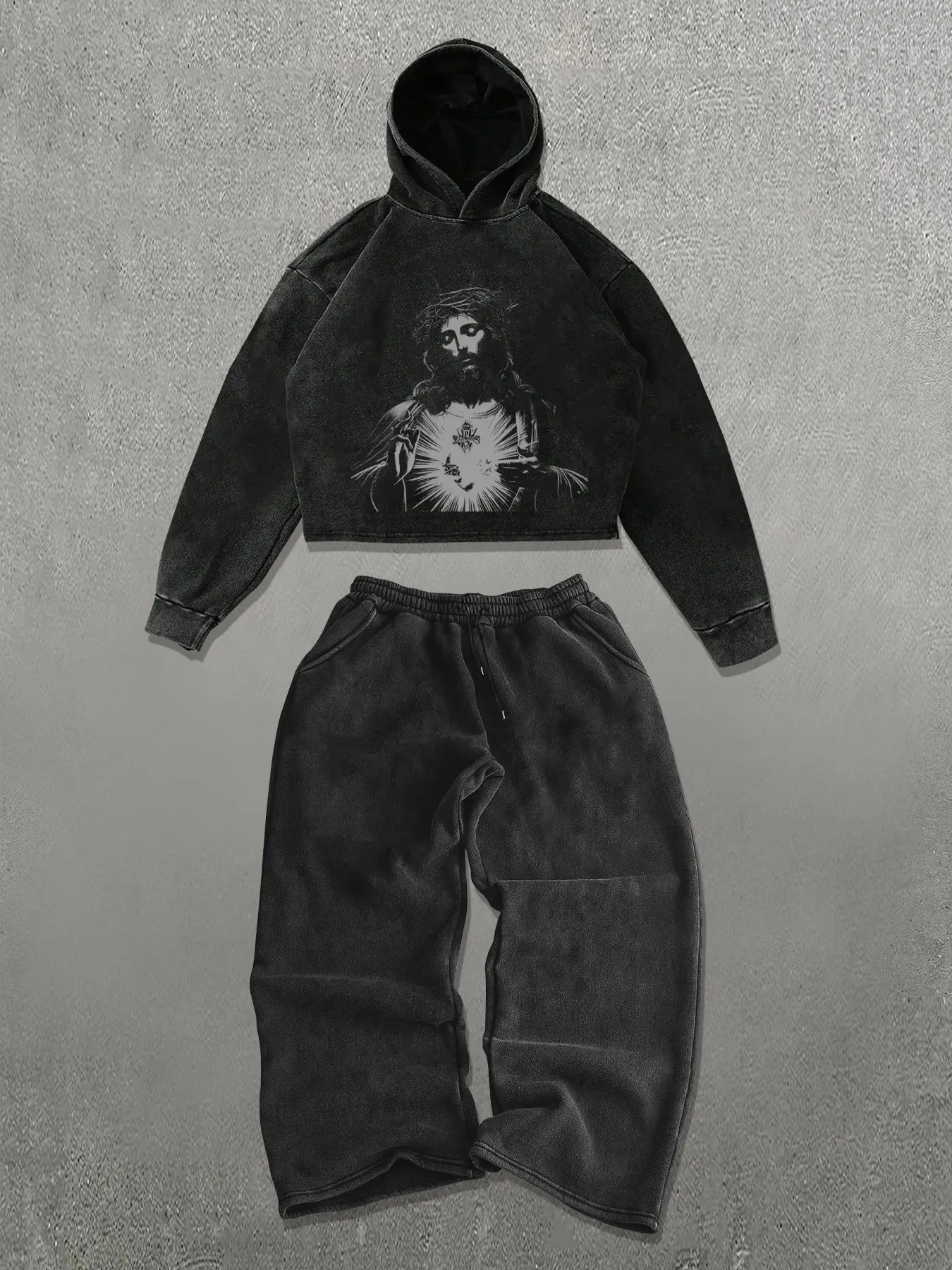Men's Cotton Hoodie & Sweatpants Set, Athleisure Tracksuit, Casual Fitted Sportswear, Warm Comfortable Streetwear for Autumn Winter, Spring Fall Fashion