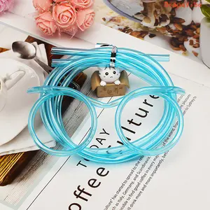 3PCS Glasses Shaped Flexible Plastic Straw, Novelty Party Drink Accessory For Kids And Adults Daily Use