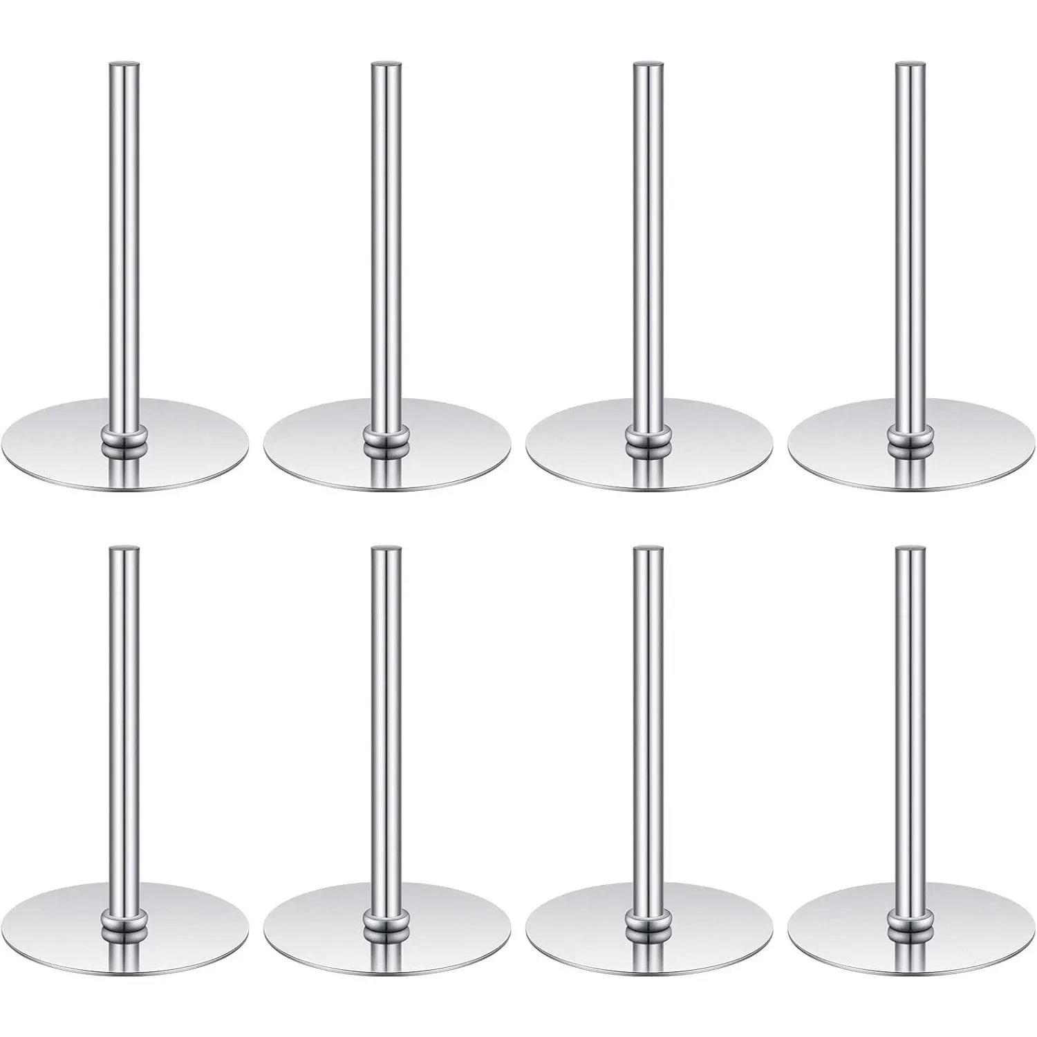 8 Pieces Cake Heating Core for Baking Cakes Stainless Steel Heating Rod 2 Inches Silver Rod for Decorating Supplies Baking Tools Accessories