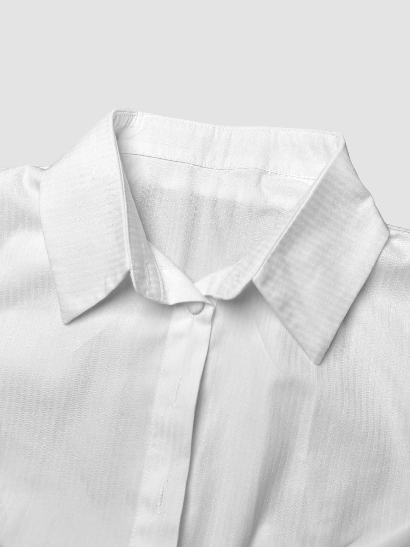 Women's Button Collared Shirt, Casual Slim-fitting Short Sleeve Top for Summer, Ladies Clothes for Daily Wear, Womenswear