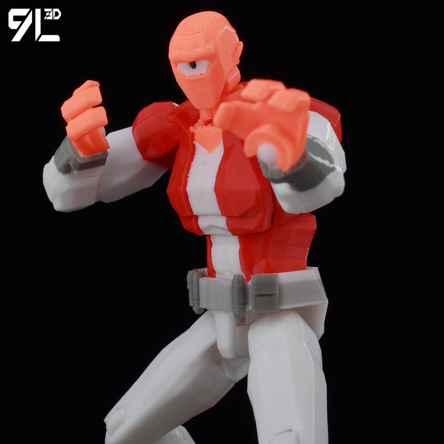 9L3D Printed Invincible Toy Action Figures Anime Model Lucky Dummy13 Superheroes One-Eyed Allen Multi-Jointed Toy Ornaments Gift