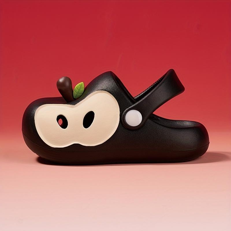 Children's Apple Clogs Summer Closed-Toe Cool Slippers for Boys and Girls, Toddlers, and Kids, Non-Slip Soft Sole Baby Beach Shoes, Cute Slippers for Middle and Older Toddlers