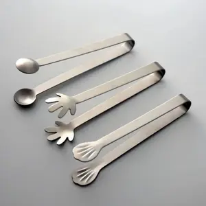 Stainless Steel Ice Clip, Thickened Cube of Ice Clip, Household Barbecue Clip, Buffet Food Clip, Steak Barbecue Clip, Bread Clip