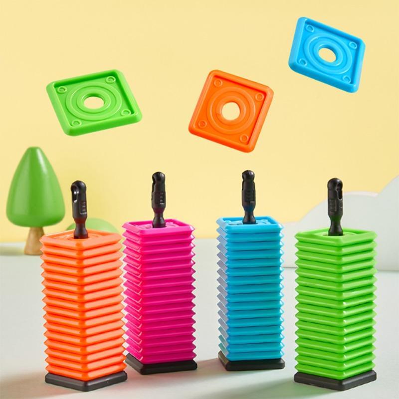 Portable Five-in-a-Row Game, 1 Box Colorful Family Board Games, Interactive Party Entertainment Toy for Family Party Gathering