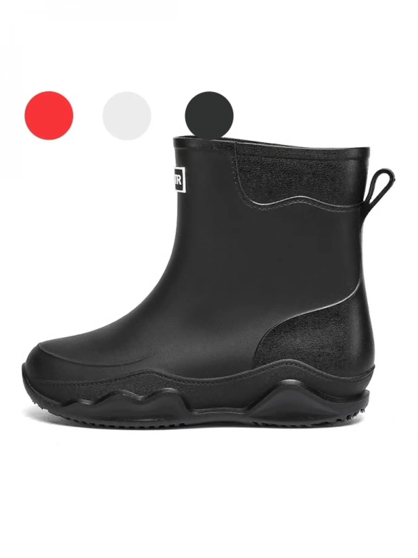 Unisex Wavy Platform Ankle Waterproof Rain Boots, Slip-on Lightweight Anti-slip Water Shoes for Rainy Commutes & Tide Picking Fishing Footwear