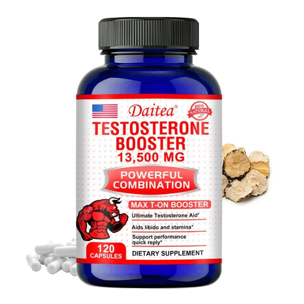 Daitea Testo Health Supplement for Adults - Supporting Endurance, Energy, and Vitality, 120 Capsules