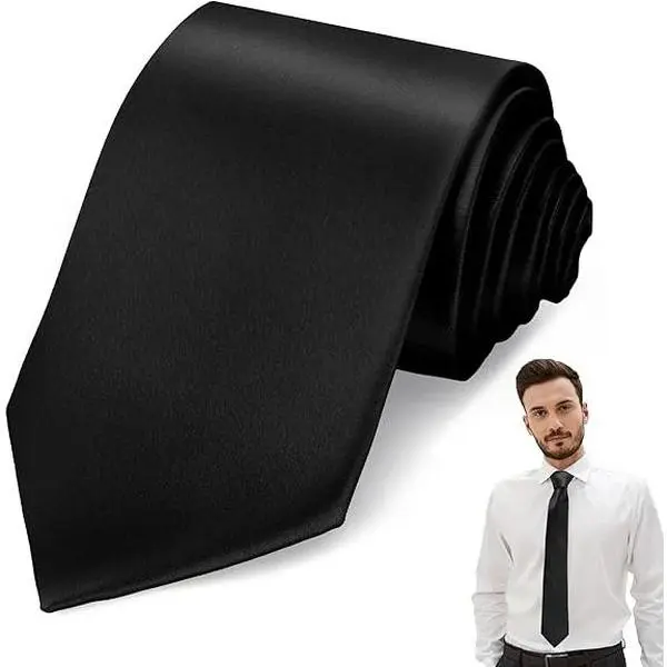 Ties for Men, Mens Ties Solid Color, Men's Neckties Satin, Formal Tie for Wedding Business Graduation