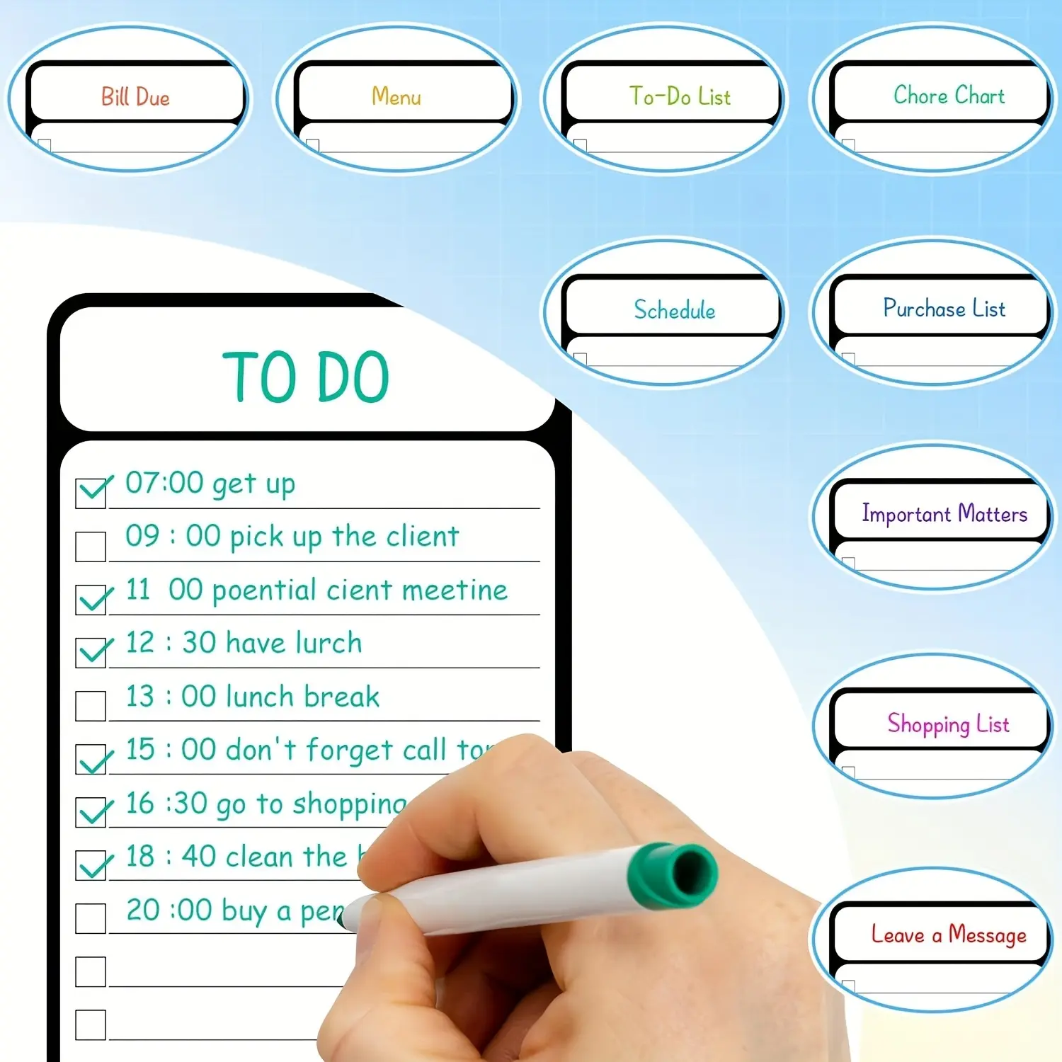 [Dry Erase White Board] 3pcs Magnetic Dry Erase to-Do List White Board, 4'x11', Multifunctional Weekly Planner, Home Planner, Chore Chart, Dry Erase Planner for Refrigerator.Multifunctional Use-Can Help You Keep Your Life in Order
