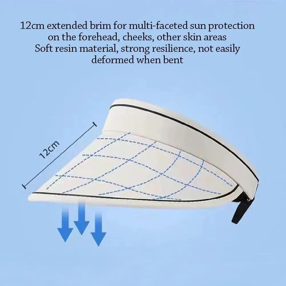 UPF 50+ Sun Visor Hat for Women Men, Foldable Wide Brim UV Protection Cap for Golf, Running, Hiking, Beach, Tennis & Outdoor Sports