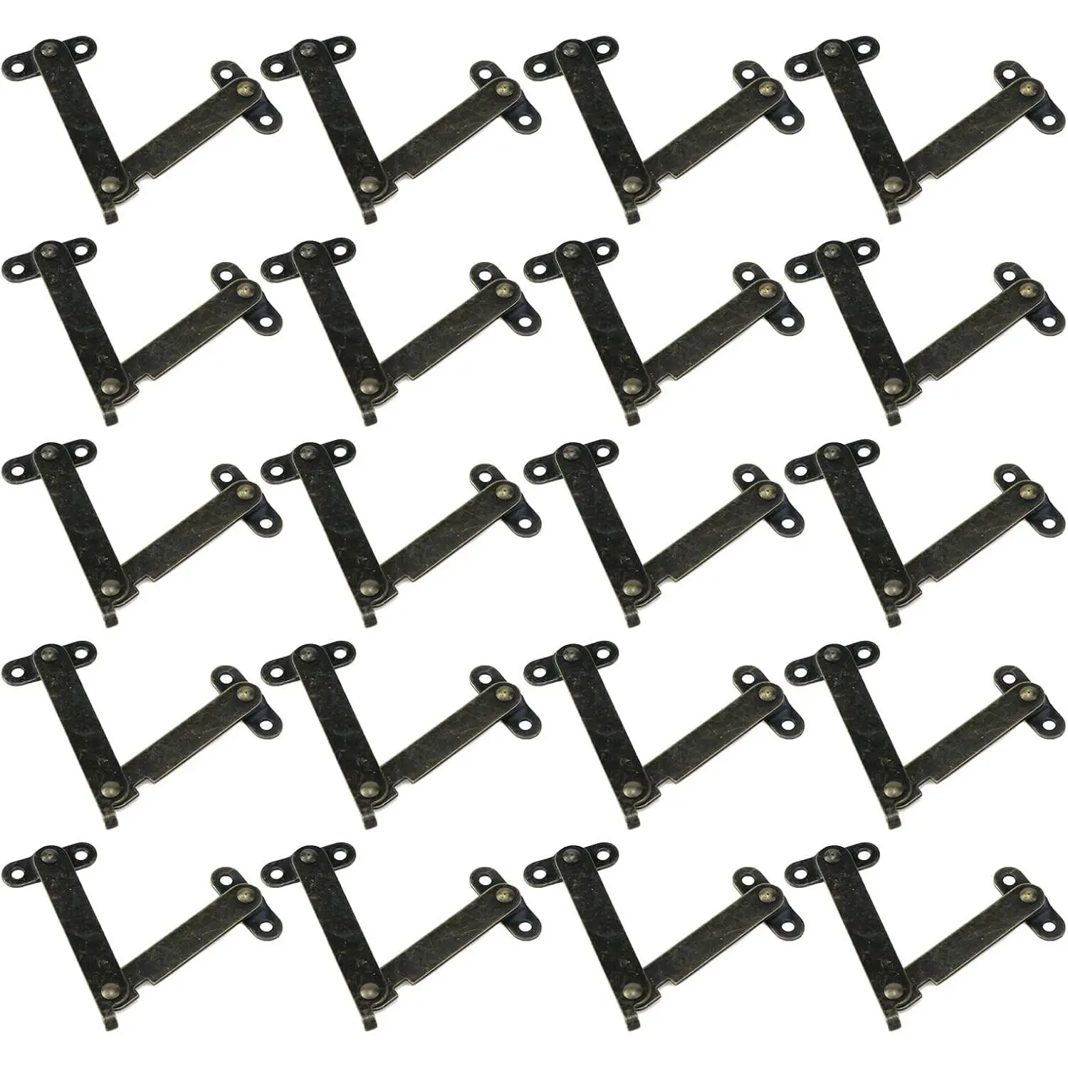 20Pcs Rotatable Folding Lid Support Hinge for Furniture 2.4" / 61mm