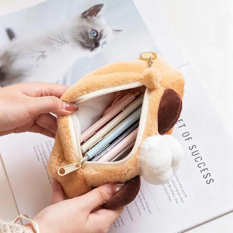 Dessert Cat Plush Storage Bag 21cm Adorably Student Pencil Case Kawaii Makeup Bag Creative Gifts Birthday Surprise Gifts