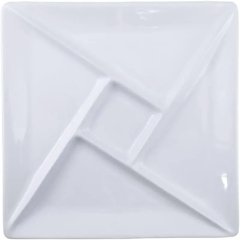 F77103 Raclette/Fondue Porcelain Plate, Round, Porcelain, 25.4 cm x 25.4 cm, Plate for Serving Cheese/Chocolate Fondue/Raclette Dishes Gift Set