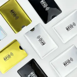 6/12pcs RFID Blocking Sleeves, Portable RFID Blocking Case Set Prevents Electronic Theft and Identity Theft, Waterproof Credit Card Protection Sleeves Set