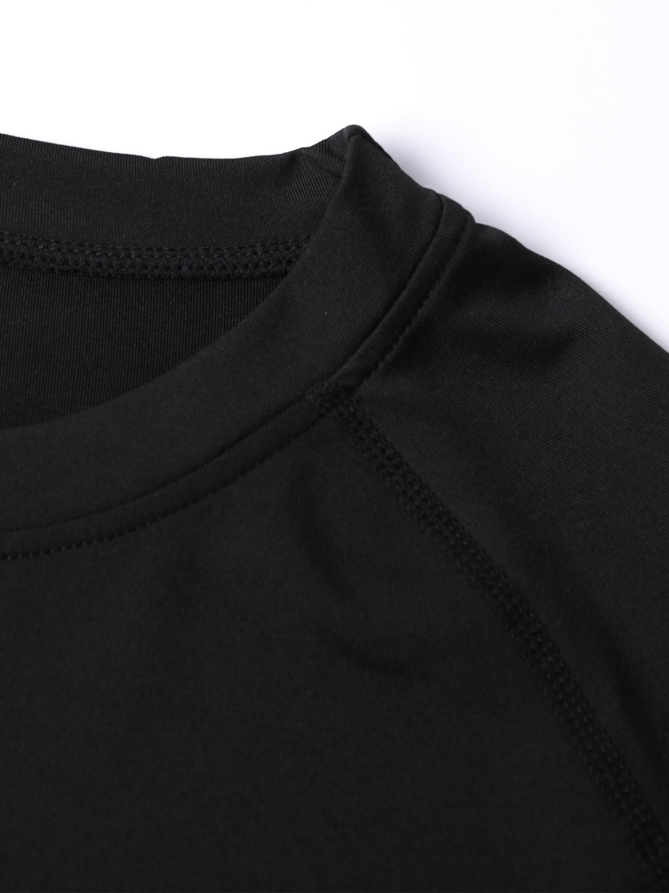 Men's Regular Fit Bullhead Print Raglan Sleeve Tee, Casual Sporty Round Neck Long Sleeve T-shirt for Spring & Fall, Men's Top for Daily Wear Athletic Sports Clothing