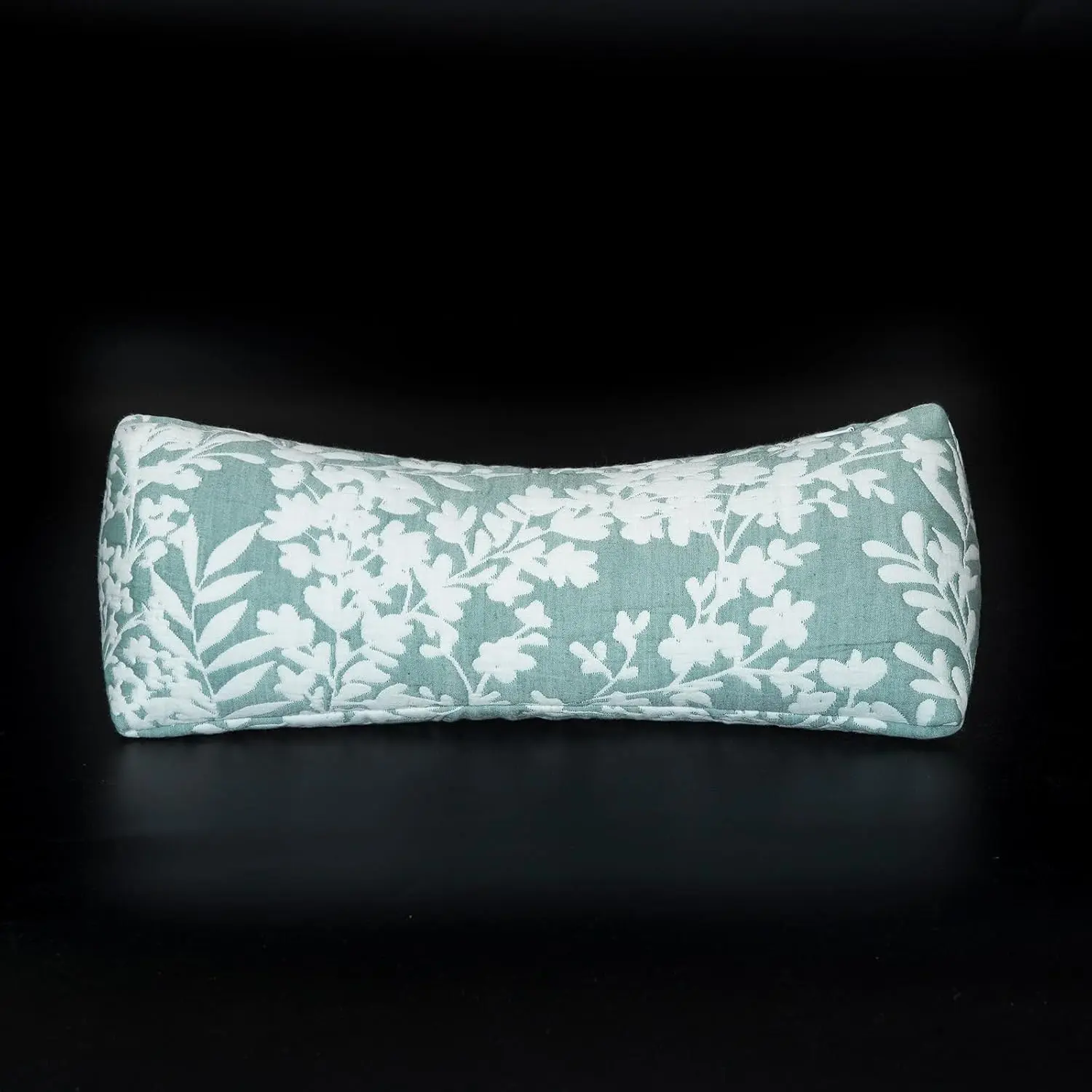 Buckwheat Neck Pillow Cervical Neck Cylinder Bolster Pillow,Buckwheat Hulls Roll Pillow,Neck Pain Relief for Back and Side Sleepers Round Pillows for Break Green, 6*15 inch