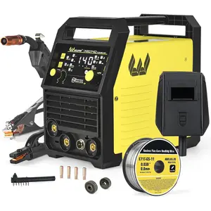 ELDPRO 140A MIG elder 110/220V, 2026 Neest 5-in-1 Flux Core elder, Synergic/Thickness Gasless MIG/Lift TIG/MMA/Spot elding Machine, IGBT Inverter elder ith Large LED Digital Display, 2T/4T