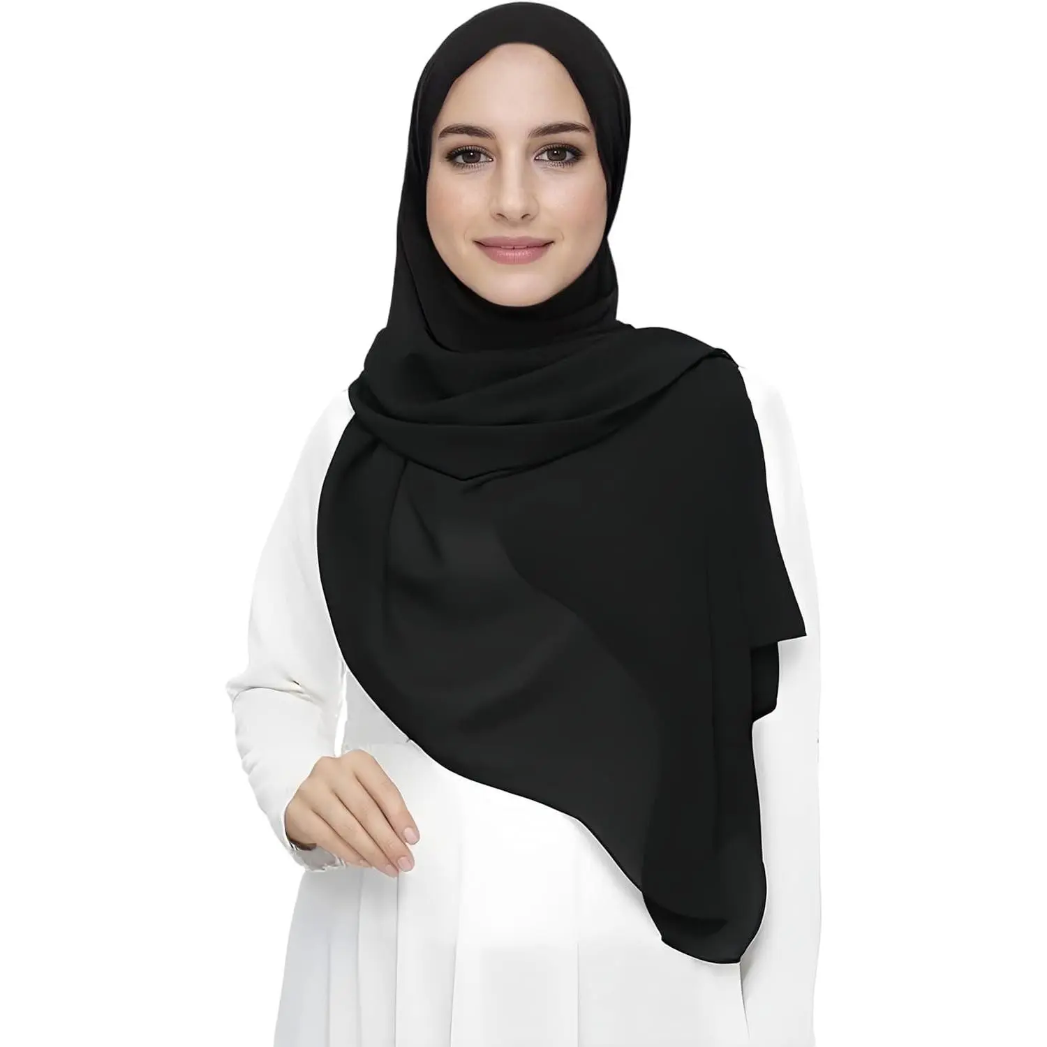 Premium Lightweight Chiffon Hijab Head Scarf Shawl Wrap for Muslim Women(Gift)