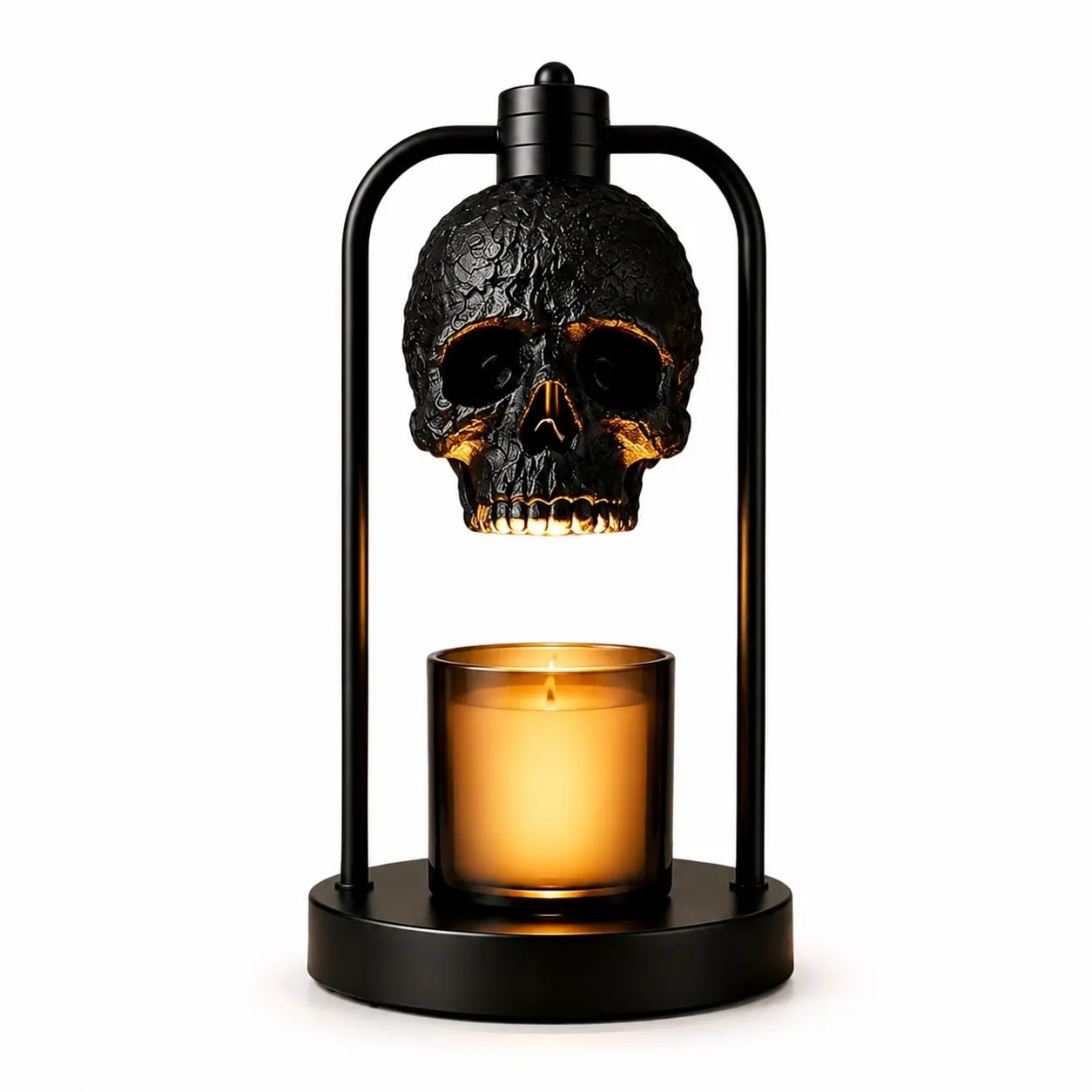 Gothic Skull Wax Melt Lamp, Aesthetic Ambient Table Lamp, Spooky Home Decor Ornament, Halloween Gift, Bedroom Living Room Study Desktop Decoration