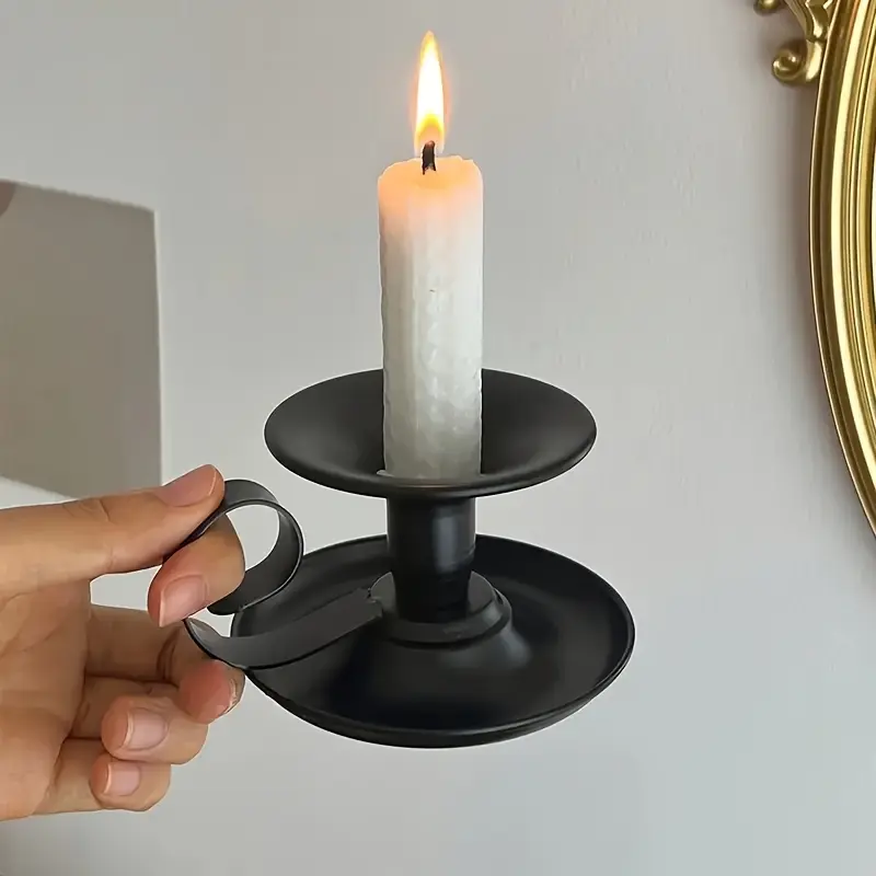 2 Piece Metal Candle Holders, Vintage Tea Cup Design, Lightweight Polished Surface, Perfect for Romantic Home Decor, Festive Occasions