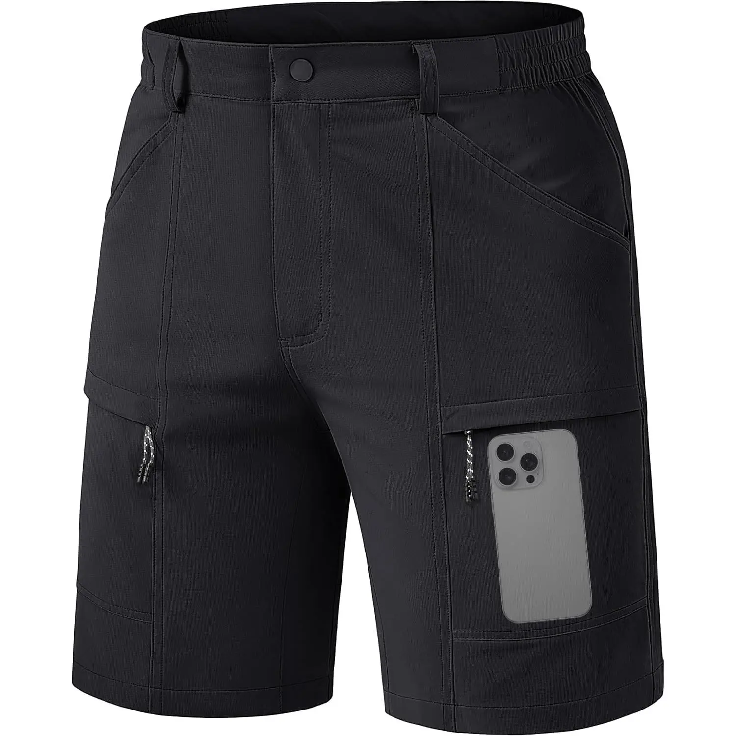 Men's Hiking Cargo Shorts 10" Quick Dry Lightweight Stretch Dress Shorts Outdoor Golf Travel with 5 PocketsGift.