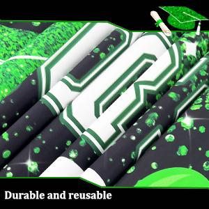 Graduation Decorations 2026 Yard Sign Large Class of 2026 Banner Green Congrats Grad Graduation Party Games Supplies (Green)